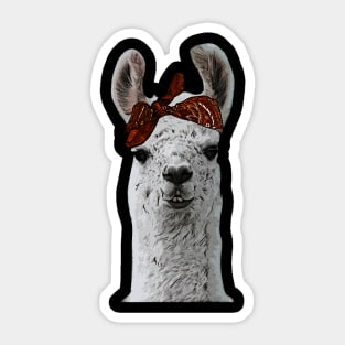 Cute & Adorable Gangster Bandana Llama Thug Lama Sticker